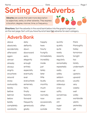 Sorting Out Adverbs
