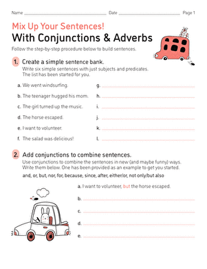 Mix Up Your Sentences! With Conjunctions and Adverb Phrases