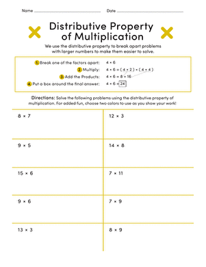 Distributive Property of Multiplication