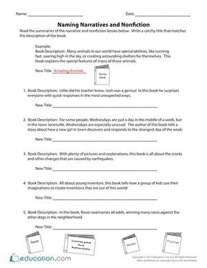 Naming Narratives and Nonfiction