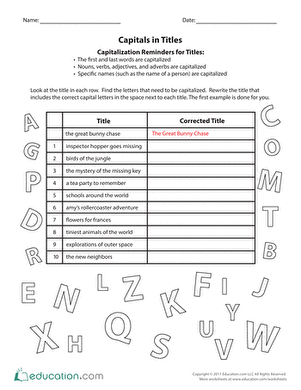 Capitals in Titles