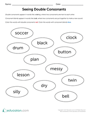 Seeing Double (Consonants)