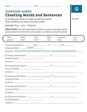 Compound Words: Creating Words & Sentences