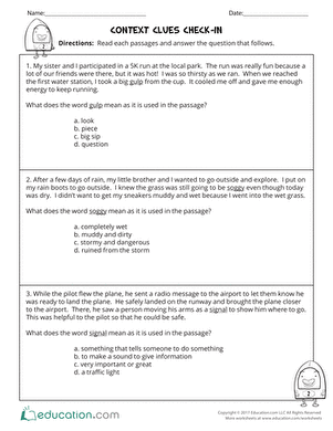 Context Clues Check-In