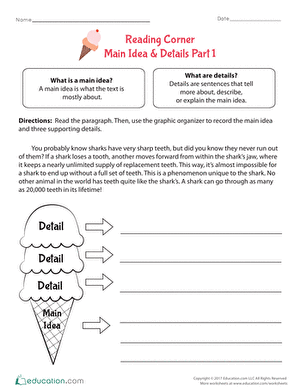 Reading Corner: Main Idea & Details Part 1