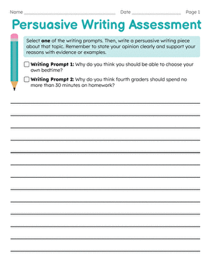 Persuasive Writing Assessment large image