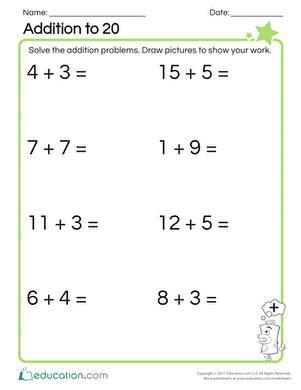 Assessment: Addition to 20