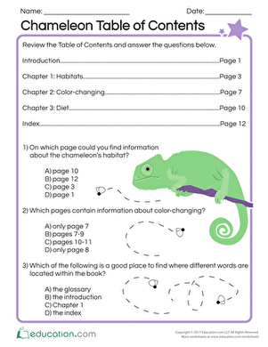 Chameleon Table of Contents