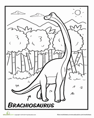 Color the Brachiosaurus