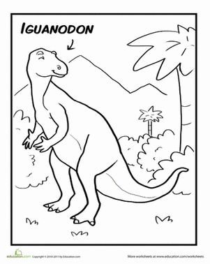 Iguanodon Coloring Page