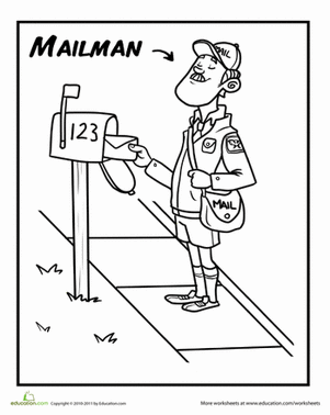 Mailman Coloring Page