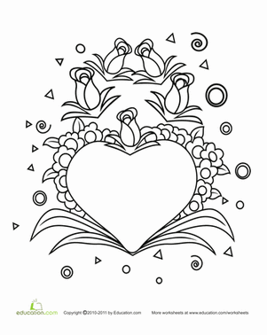 Color a Funky Fun Valentine's Day