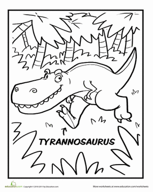 Tyrannosaurus Rex Coloring Page