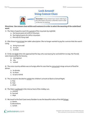 Look Around! Using Context Clues