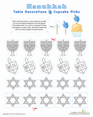 Celebrate Hanukkah with Cupcake Picks