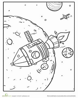 Spacecraft Coloring Page