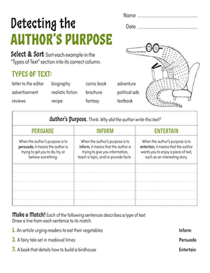 Detecting the Author's Purpose