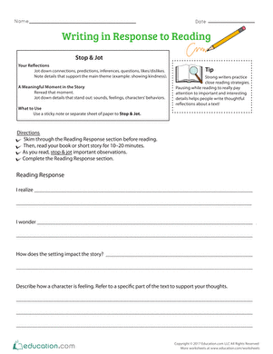 Writing in Response to Reading