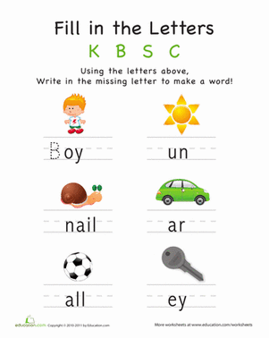 Fill in the Letters: K B S C