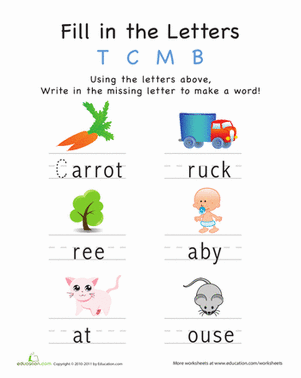 Fill in the Letters: T C M B
