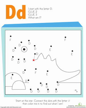 Letter Dot to Dot: D