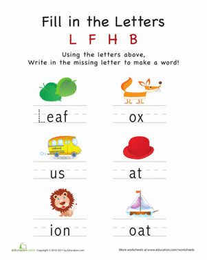 Fill in the Letters: L F H B