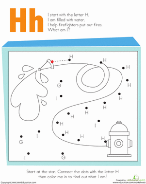 Letter Dot to Dot: H