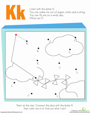 Alphabet Dot-to-Dot: K
