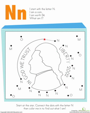 Letter Dot to Dot: N