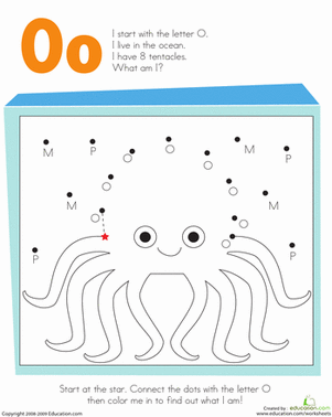 Letter Dot to Dot: O