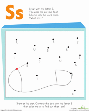 Letter Dot to Dot: S