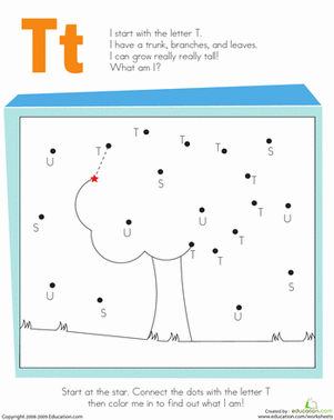 Letter Dot to Dot: T