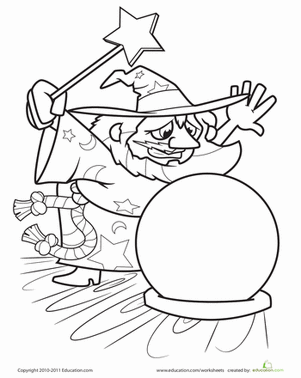 Wizard Coloring Page