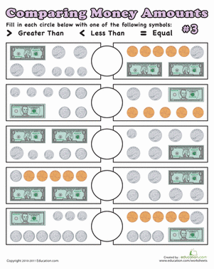 Comparing Money Amounts #3