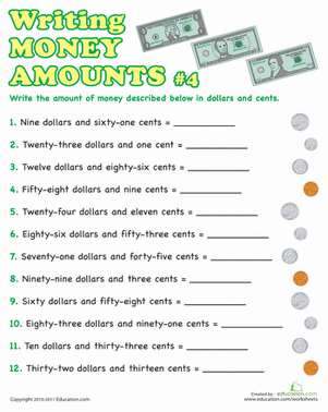 Writing Money Amounts #4