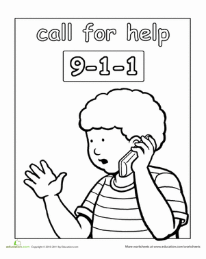 911 Coloring Page