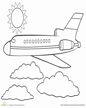 Airliner Coloring Page