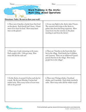 Word Problems in the Arctic: Multi-Step Mixed Operations