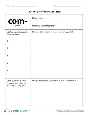 Word Part of the Week: Com