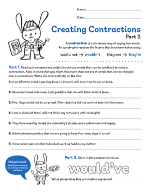 Creating Contractions: Part 2