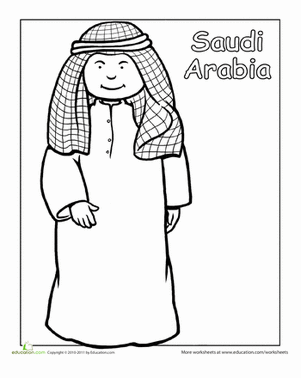 Multicultural Coloring: Saudi Arabia