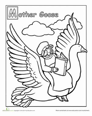 Mother Goose Coloring Page