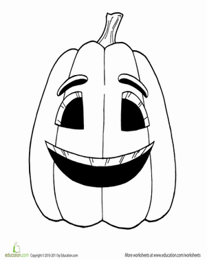 Coloring Fall: Jack-o'-Lantern