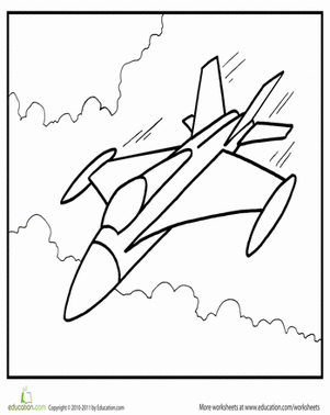 Jet Coloring Page