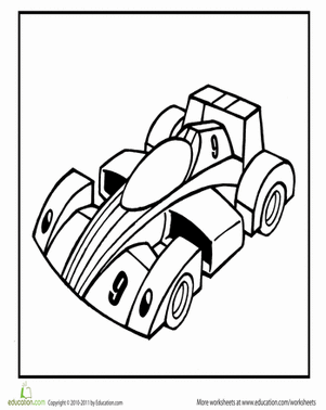 Racing Car Coloring Page
