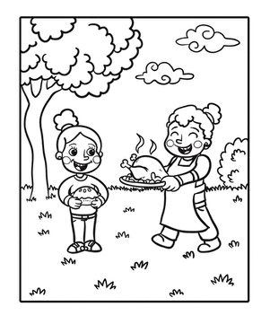 Color the Thanksgiving Moment