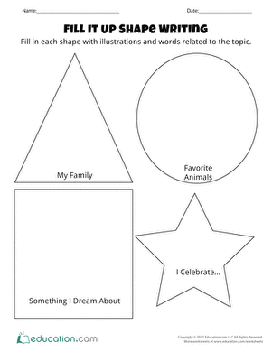 Fill It Up Shape Writing