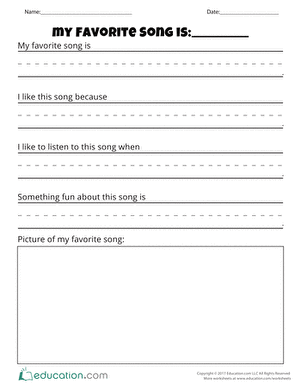 Writing Prompt: Favorite Song