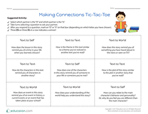 Making Connections Tic-Tac-Toe