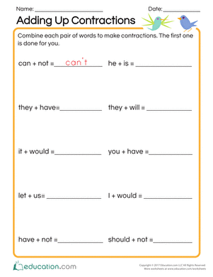 Adding Up Contractions